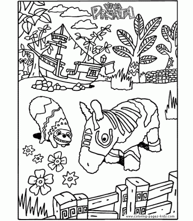 Viva Piñata color page - Cartoon Color Pages - printable cartoon coloring  pages for kids to make your own printable cartoon color book sheets