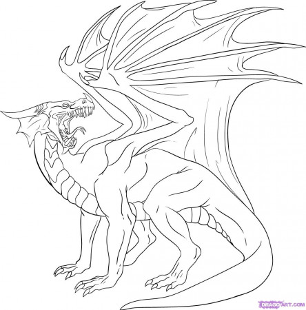 Pin by Anne on Piirrokset | Dragon coloring page, Realistic dragon, Dragon  drawing