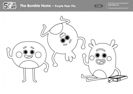 The Bumble Nums Color - Purple Pear Pie - Super Simple