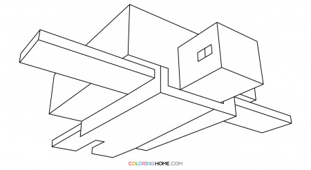 Minecraft turtle coloring page