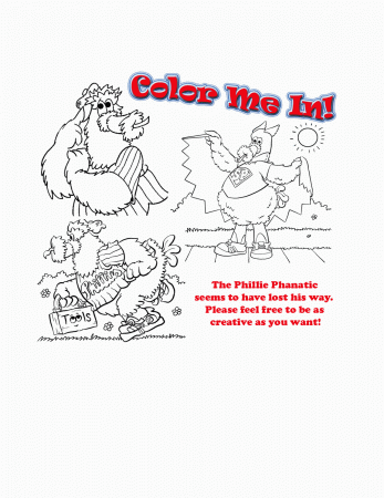phillie phanatic coloring page - Clip Art Library