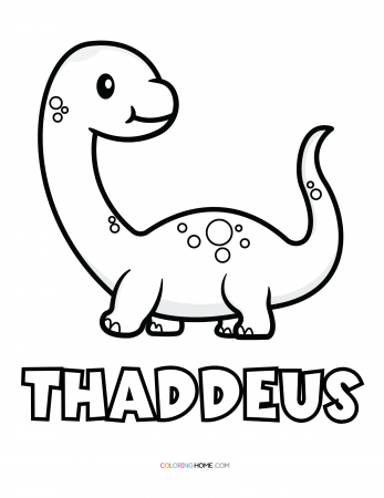 Thaddeus dinosaur coloring page
