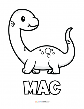 Mac dinosaur coloring page