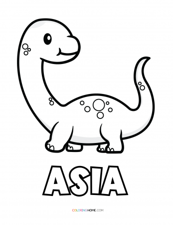 Asia dinosaur coloring page