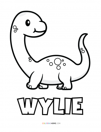 Wylie dinosaur coloring page