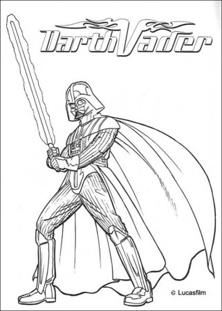 STAR WARS coloring pages - War armor of Darth Vader