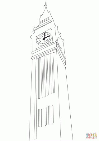Big Ben In London coloring page | Free Printable Coloring Pages