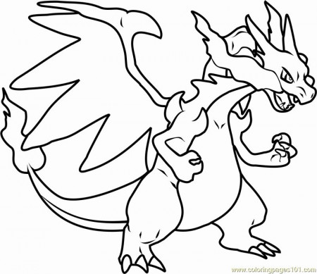 Mega Charizard X Coloring Page Beautiful Mega Charizard X Pokemon Coloring  Page Free Pokémo… | Pikachu coloring page, Pokemon coloring pages, Cartoon coloring  pages