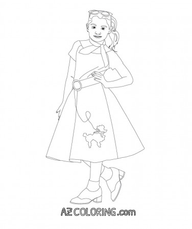 Poodle Skirt Coloring Page