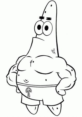 Muscle Patrick Star Coloring Page - Free & Printable Coloring ...