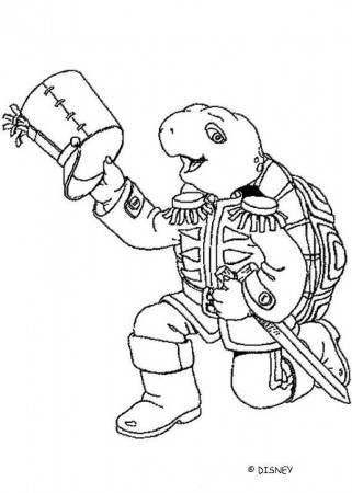 FRANKLIN coloring pages - Franklin in knight costume