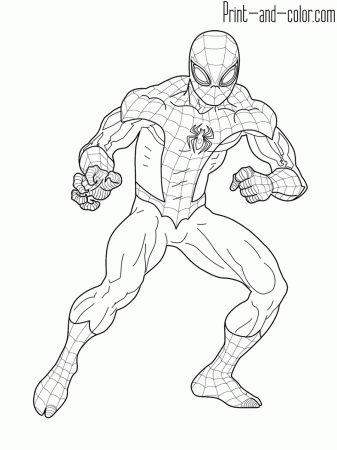 Coloring Pages : Coloring Pages Spiderman Free Black Penny Parker Printable  Spiderman Coloring Pages Free ~ Off-The Wall ATL