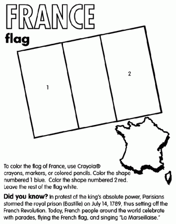 France Flag Coloring Page