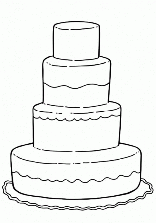 Printable Wedding Cake Coloring Pages - High Quality Coloring Pages