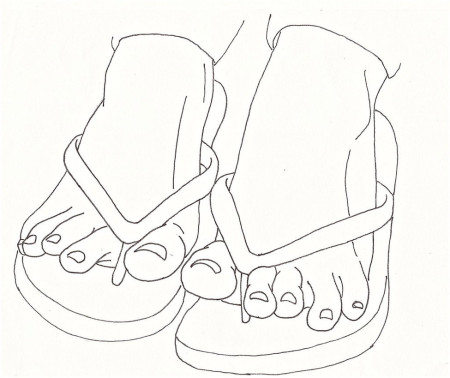 Flip Flop Coloring Page