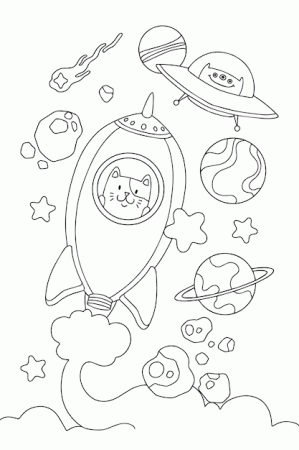 Space Coloring Page Images - Free ...
