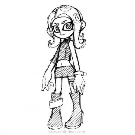 Splatoon Coloring Pages Octoling Nana ...