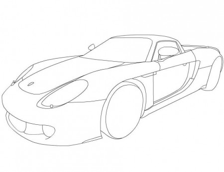 Porsche Carrera GT Coloring Page - Free Printable Coloring Pages for Kids