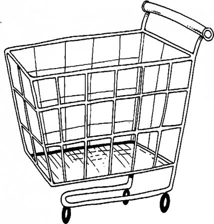 Download Functional Shopping Pages Picolour - Trolley For Coloring - Full  Size PNG Image - PNGkit
