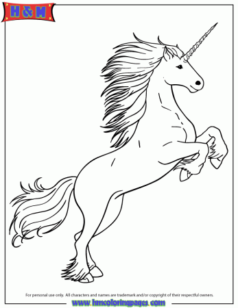 White Unicorn Coloring Page | Free Printable Coloring Pages