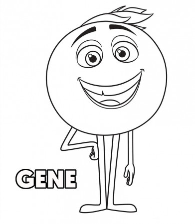Gene in The Emoji Movie Coloring Page - Free Printable Coloring Pages for  Kids