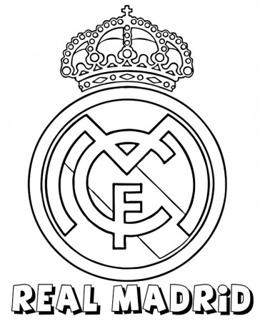 Real Madrid original logo coloring page - Topcoloringpages.net