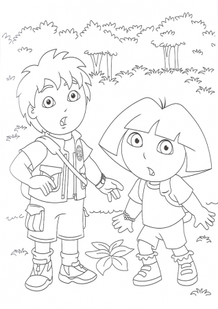 Dora And Diego Coloring Pages Free