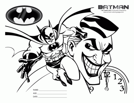 Batman And Joker Coloring Pages Free | Coloring Page