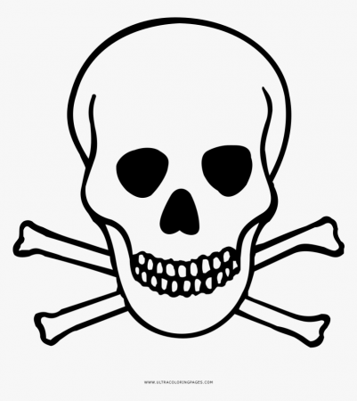 Skull And Crossbones Coloring Page - Hazard Warning Label Toxic, HD Png  Download , Transparent Png Image - PNGitem