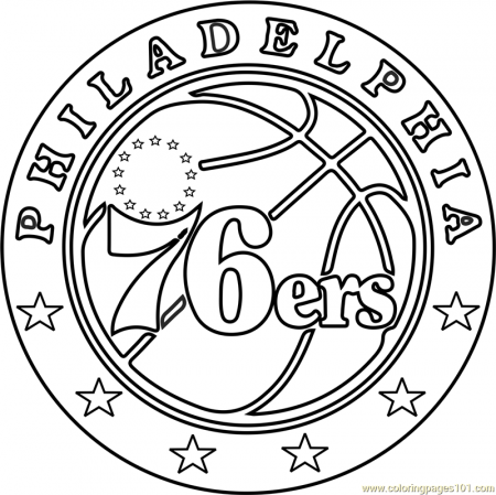 Philadelphia 76ers Coloring Page for Kids - Free NBA Printable Coloring  Pages Online for Kids - ColoringPages101.com | Coloring Pages for Kids