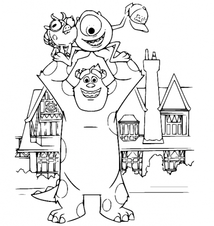 Mike and Sullivan with Archie Coloring Pages - Monsters University Coloring  Pages - Coloring Pages For Kids And Adults