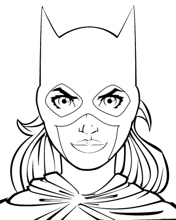 Batwoman Mask Coloring Pages » Turkau