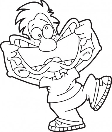 Printable Cartoon Boy Coloring Page for Kids – SupplyMe