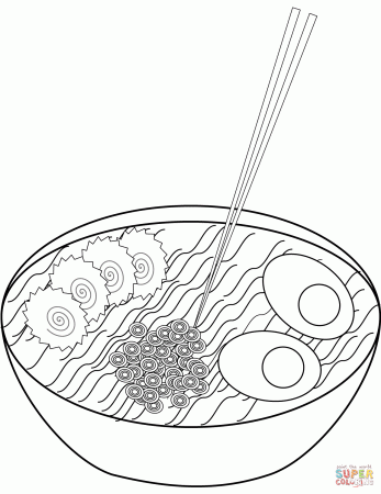 Japanese Food coloring page | Free Printable Coloring Pages
