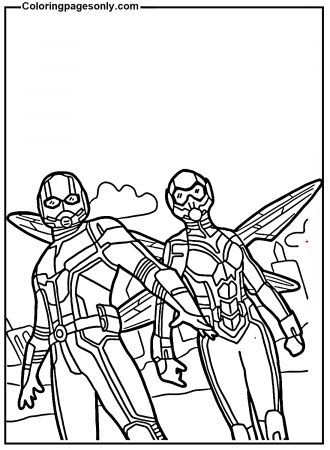Ant-Man with Wasp Coloring Pages - Ant-man Coloring Pages - Coloring Pages  For Kids And Adults