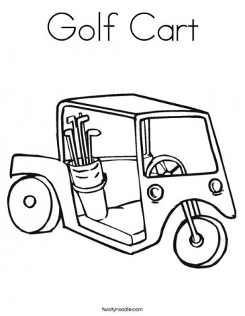 Golf Cart Coloring Page - Twisty Noodle