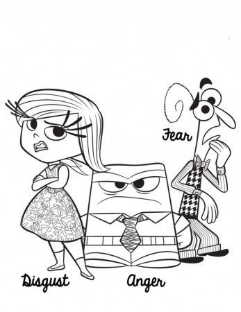 Characters from Inside Out Coloring Page - Free Printable Coloring Pages  for Kids