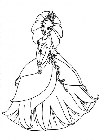 Free Printable Wedding Dress Coloring Pages - Ficts