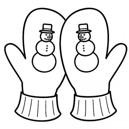 Snowy Season Mittens Coloring Pages : Color Luna
