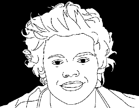 Portrait of Harry Styles coloring page - Coloringcrew.com