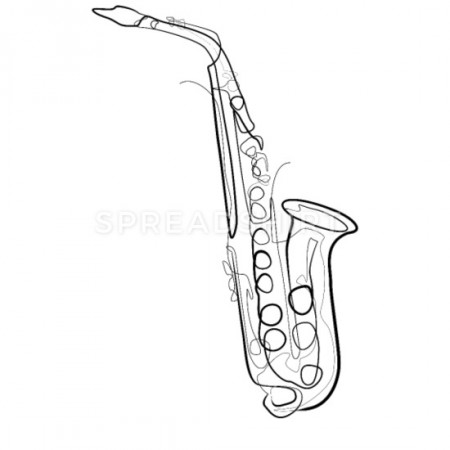 Saxophone Drawing Realistic | Drawing Skill