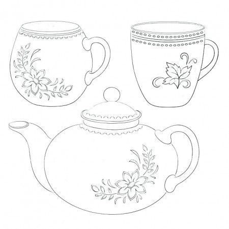Teacup Coloring Pages Printable at GetDrawings | Free download