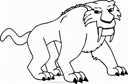 Diego Ice Age Coloring Page | Wecoloringpage