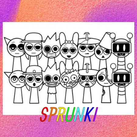 Incredibox Sprunki Coloring Page 1 PNG ...