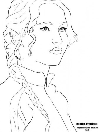 Hunger Games Katniss Coloring Pages Sketch Coloring Page - Coloring Home | Hunger  games drawings, Hunger games fan art, Drawings