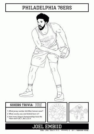 Made a Joel Embiid/76ers Activity Sheet for the young sixer fans! : r/sixers