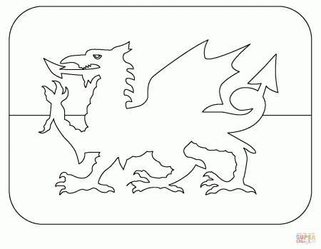 Flag of Wales Emoji coloring page | Free Printable Coloring Pages