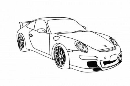 Coloring Pages Porsche Sports Car Print Free