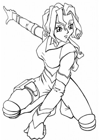 Coloring Page manga space girl - free printable coloring pages - Img 8905