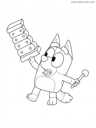Bluey coloring pages | Print and Color.com | Coloring pages, Printables  free kids, Coloring books
